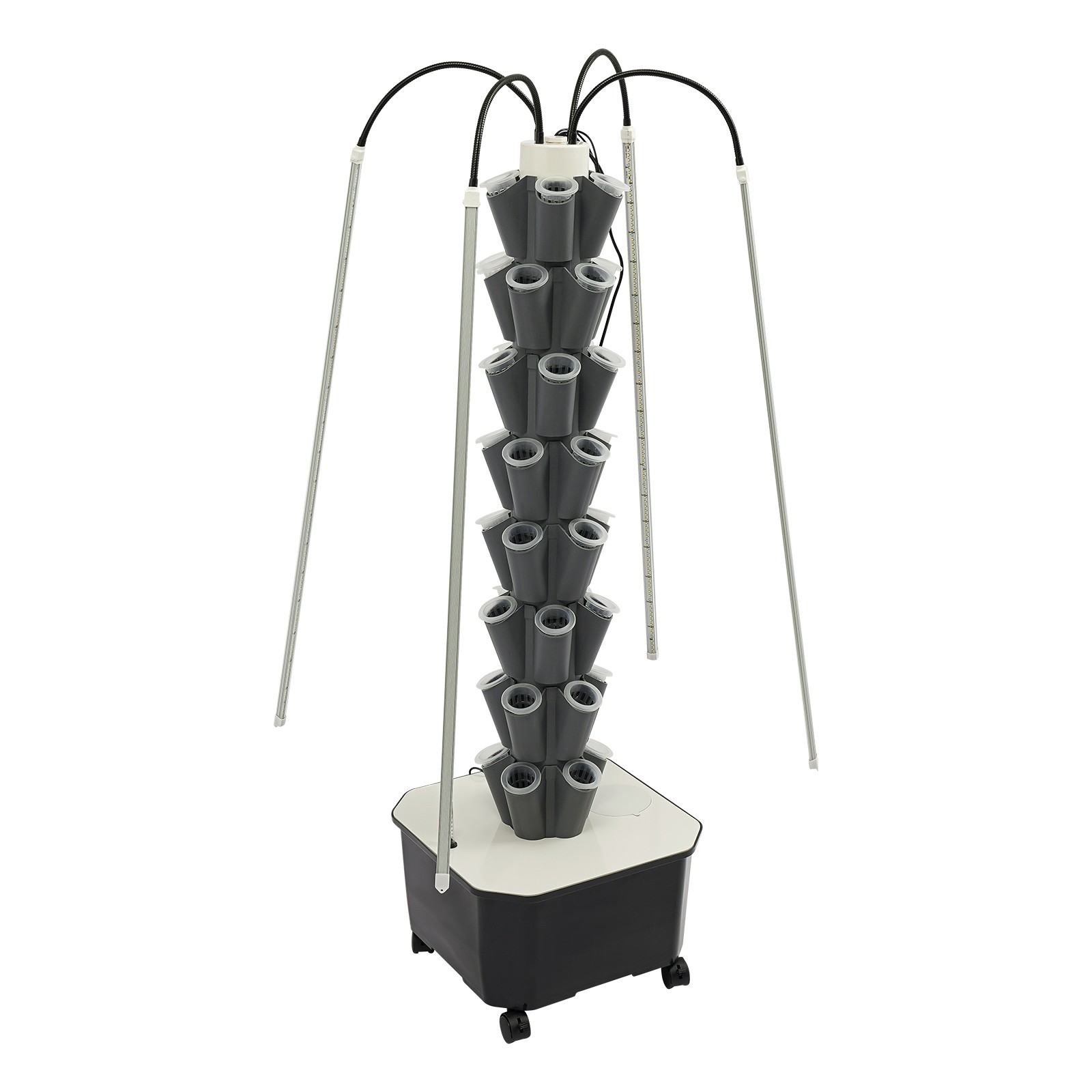Hydroponic Growing System with Grow Light 40 Pods Indoor Hydroponic Tower Garden