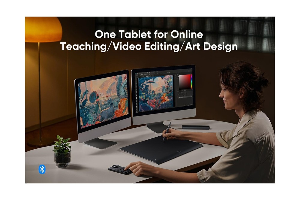 XPPen Wireless Drawing Tablet Deco Pro LW 2nd, 11 Inch Bluetooth Computer Gra...