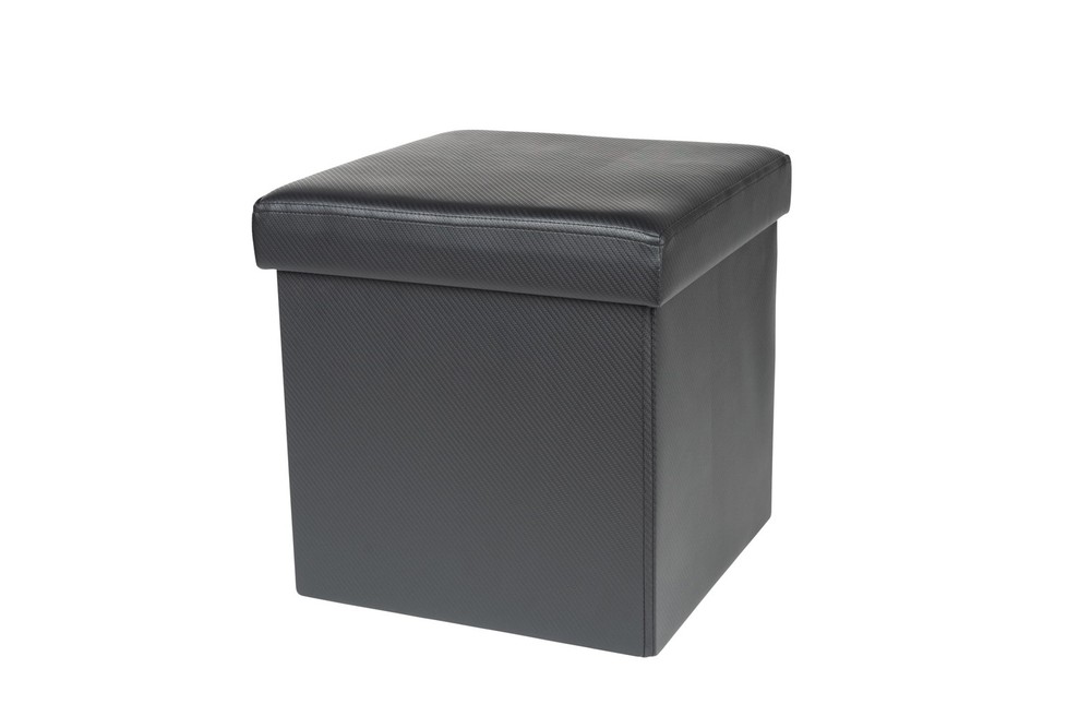 Mainstays Collapsible Storage Ottoman, Black