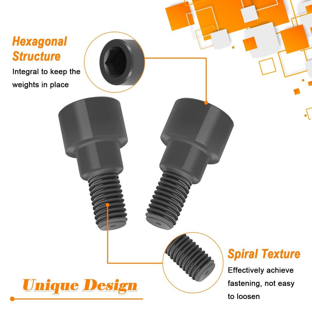 Hex Bolts for Olympic Bars - 2-Pack Replacement Hardware