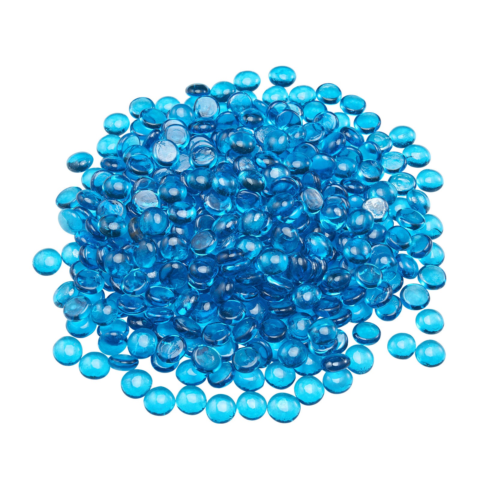 Uimoso 20 lbs 3/4" Caribbean Blue Fire Glass Beads for Fire Pits and Fireplaces