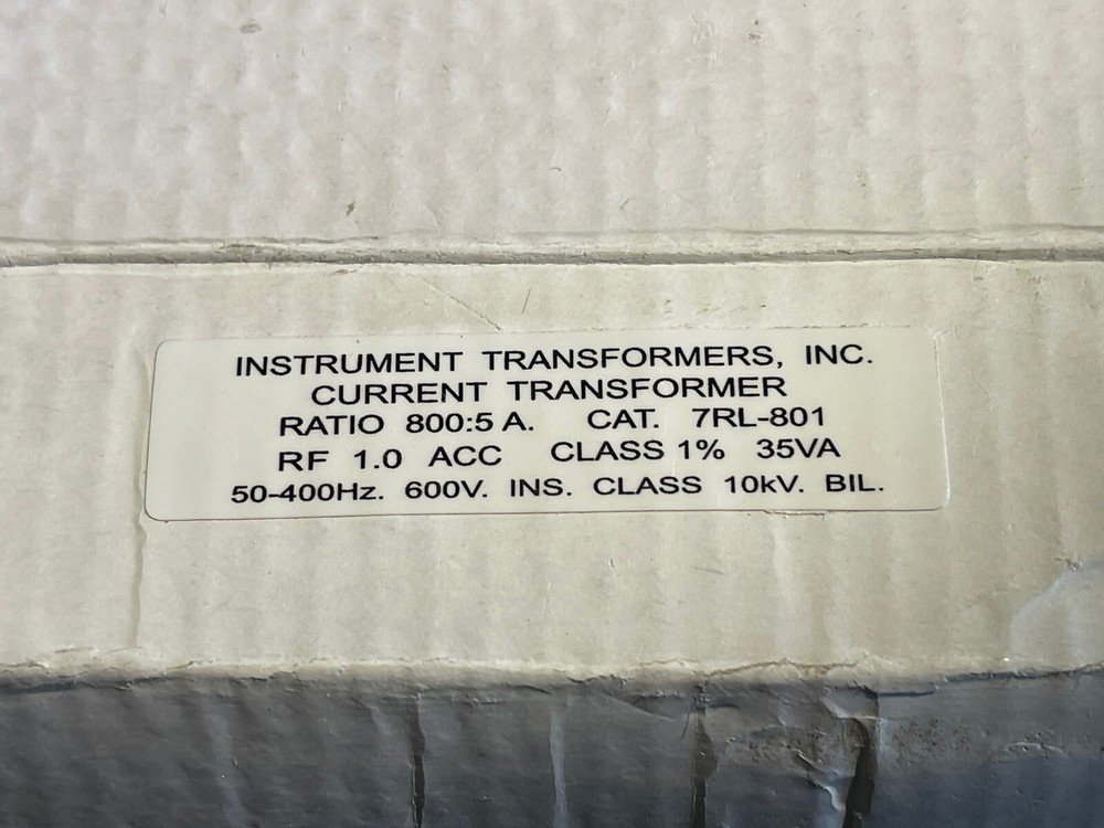 INSTRUMENT TRANSFORMERS CURRENT TRANSFORMER E 93779. LT89403