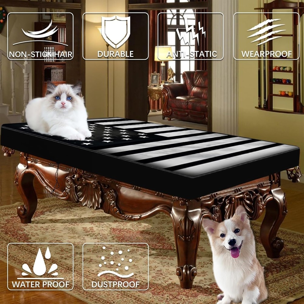 Pool Table Cover 8ft,Billiard Table Covers Waterproof Custom Tablecloth Dust ...