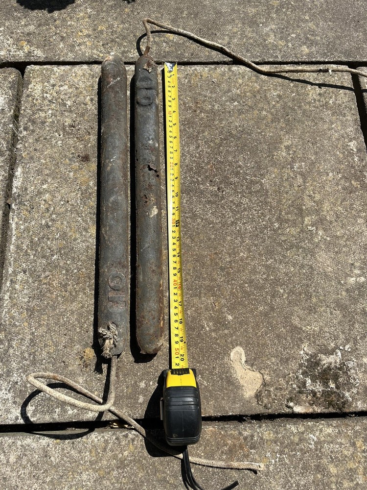2 x Antique Sash Window Weights. Small. 4.2kg Each