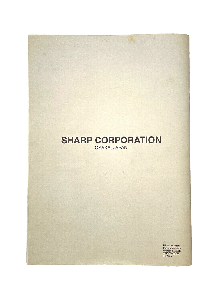 Sharp XV-S95UB LCD Projector Operation Manual - Original