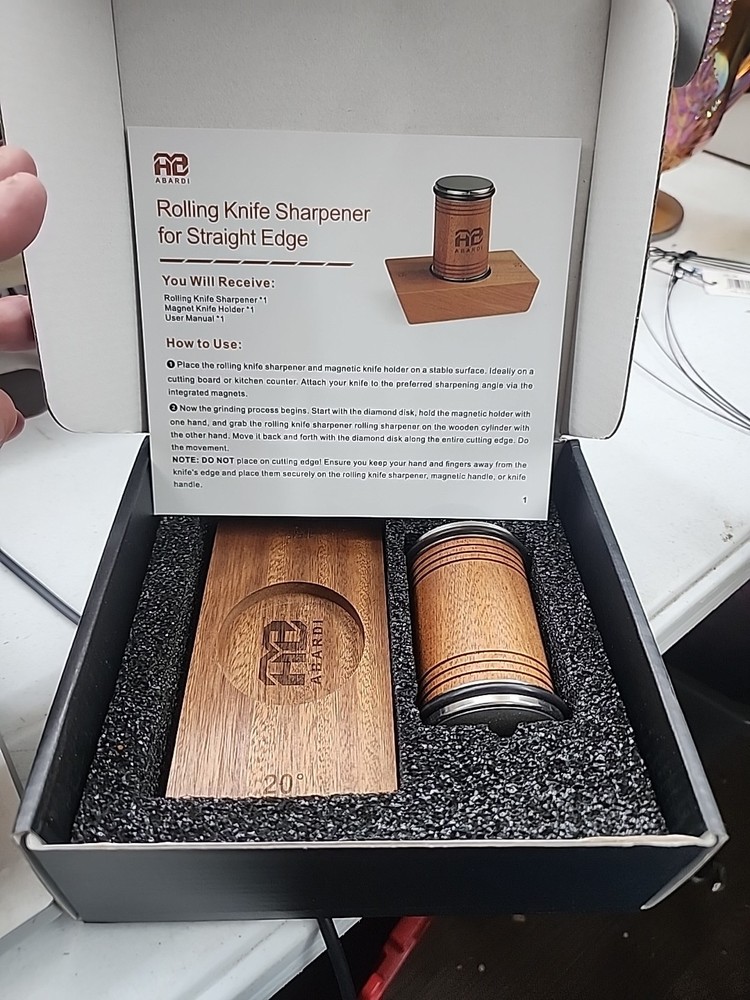 ABARDI Rolling Knife Sharpener for Straight Edge Open Box