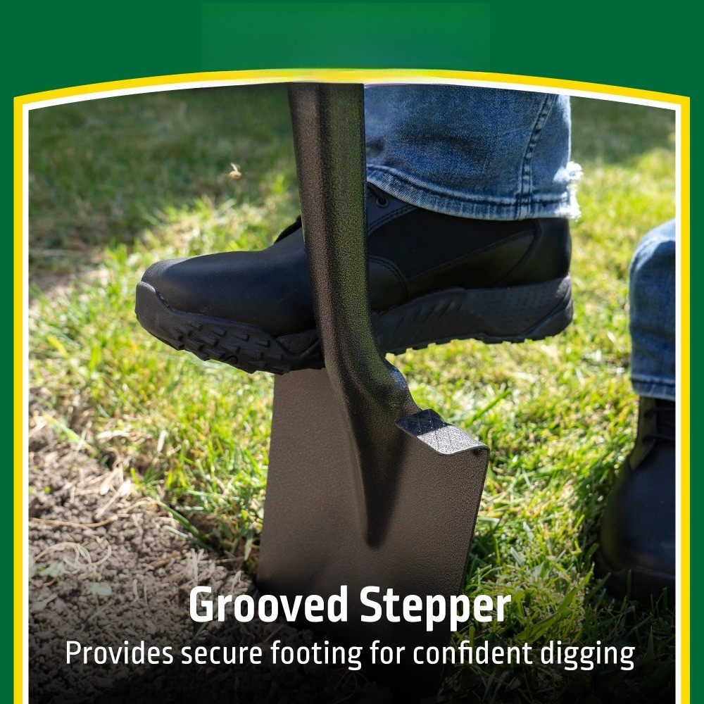 Fiberglass D-Handle Garden Spade with Ergonomic Comfort Grip