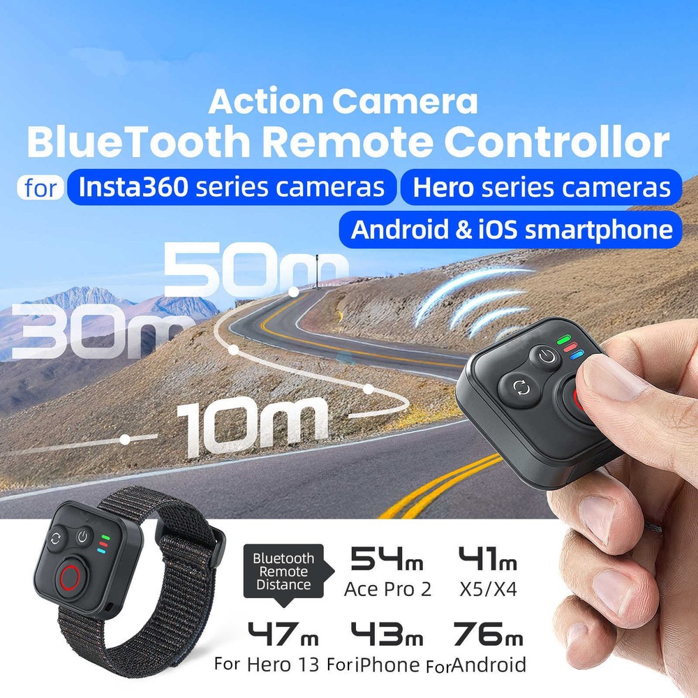 Bluetooth Camera Remote Control Start/Stop Recording for Insta360 Series Camera