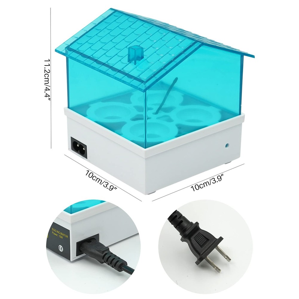 4 Egg Incubator, Incubators for Hatching Eggs, Mini House with Automatic...