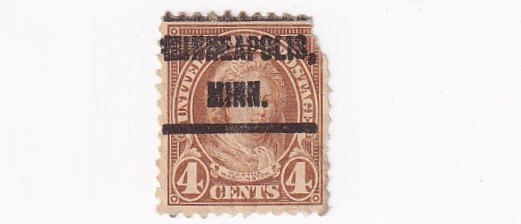 STAMP SCOTT 556 "Martha Washington"4 CENT 1923 PRECANCEL FAULT
