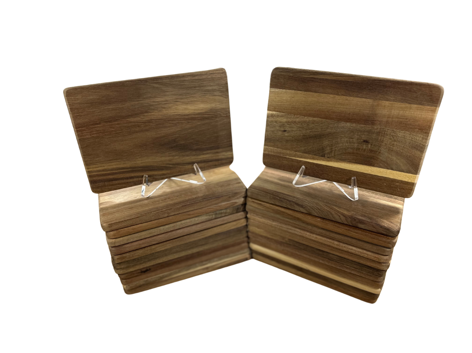 24 PIECES - BULK LOT - 9 x 6" Acacia Wood Wooden Cutting Boards Laser Engraving