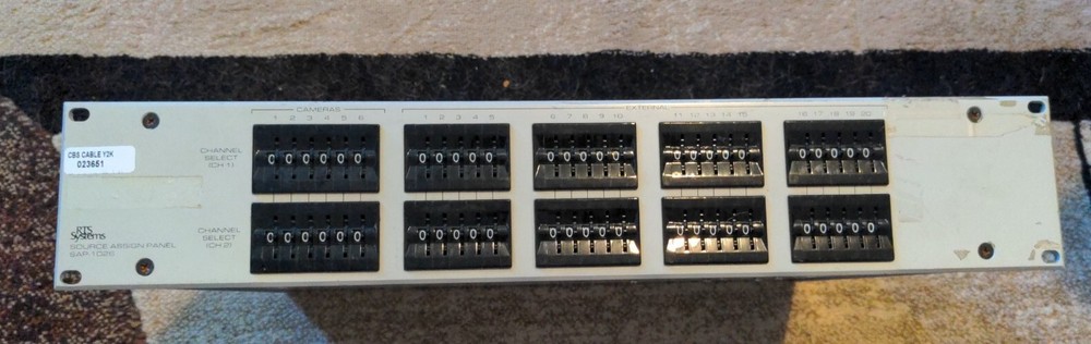 RTS TELEX   SAP-1026 SOURCE ASSIGN PANEL UNTESTED