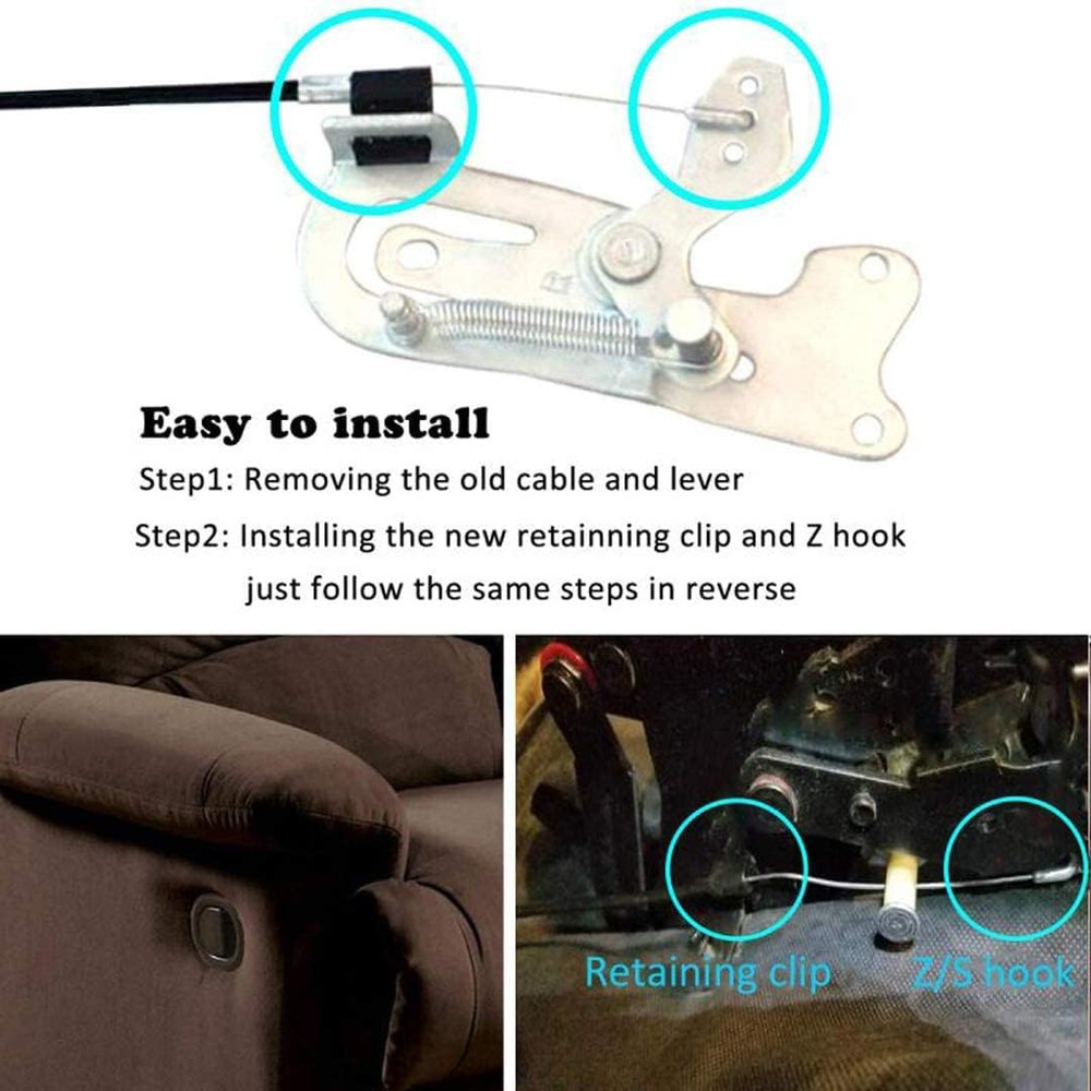 Universal Recliner Release Cable Replacement Part, Sofa Couch Recliner Pull Cabl