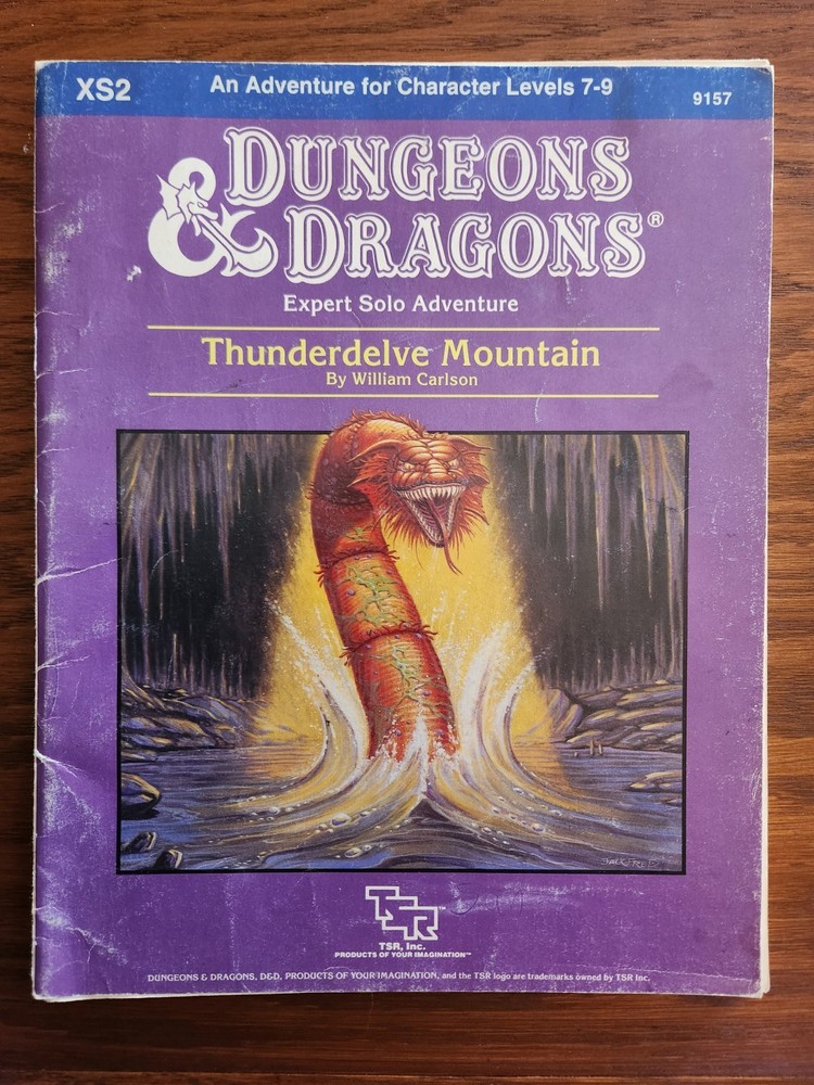XS2 Thunderdelve Mountain module adventure D&D TSR Basic Dungeons  Dragons BECMI