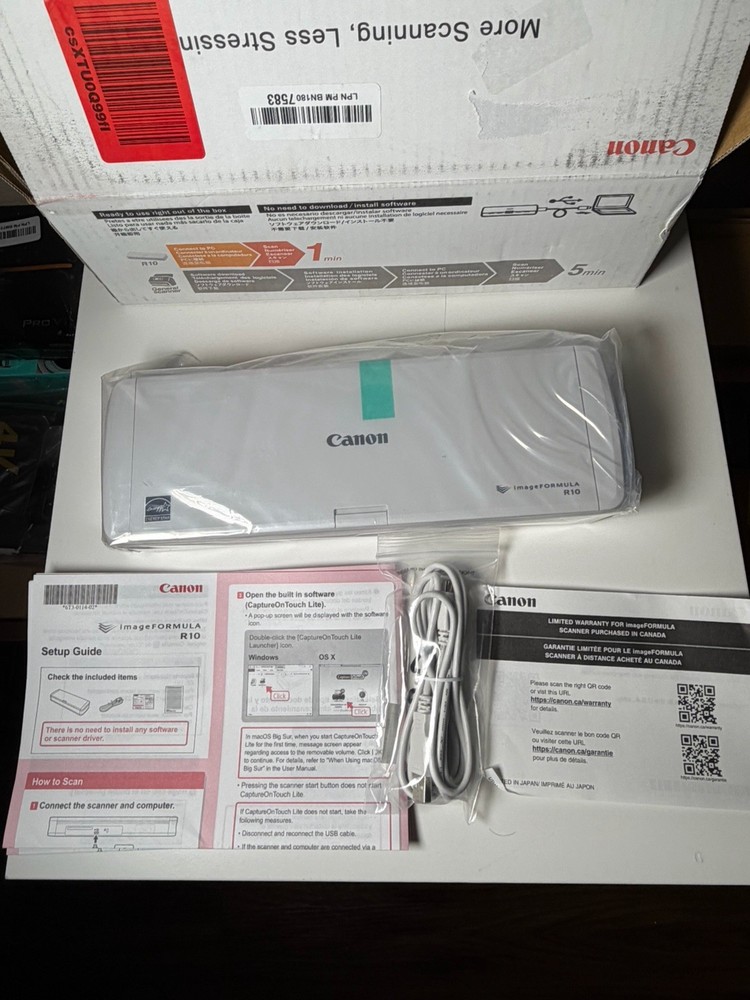 Canon imageFORMULA R10 Portable Duplex Document Scanner
