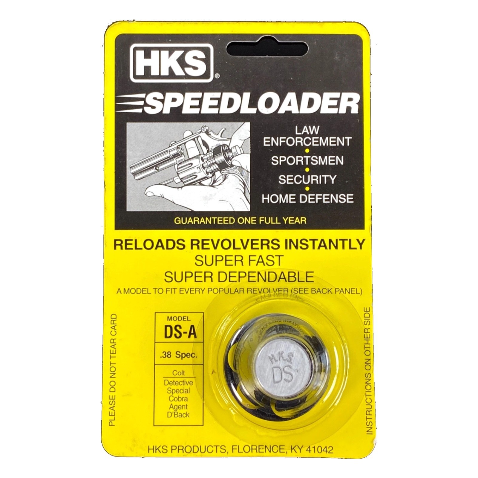 2PK HKS DS-A Speedloader 6 Shot .38 Spl Colt Detective Special Cobra Diamondback