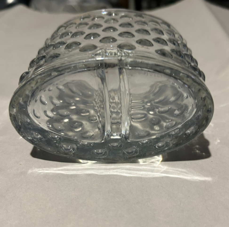 Toothbrush Holder Clear Hobnail Pattern