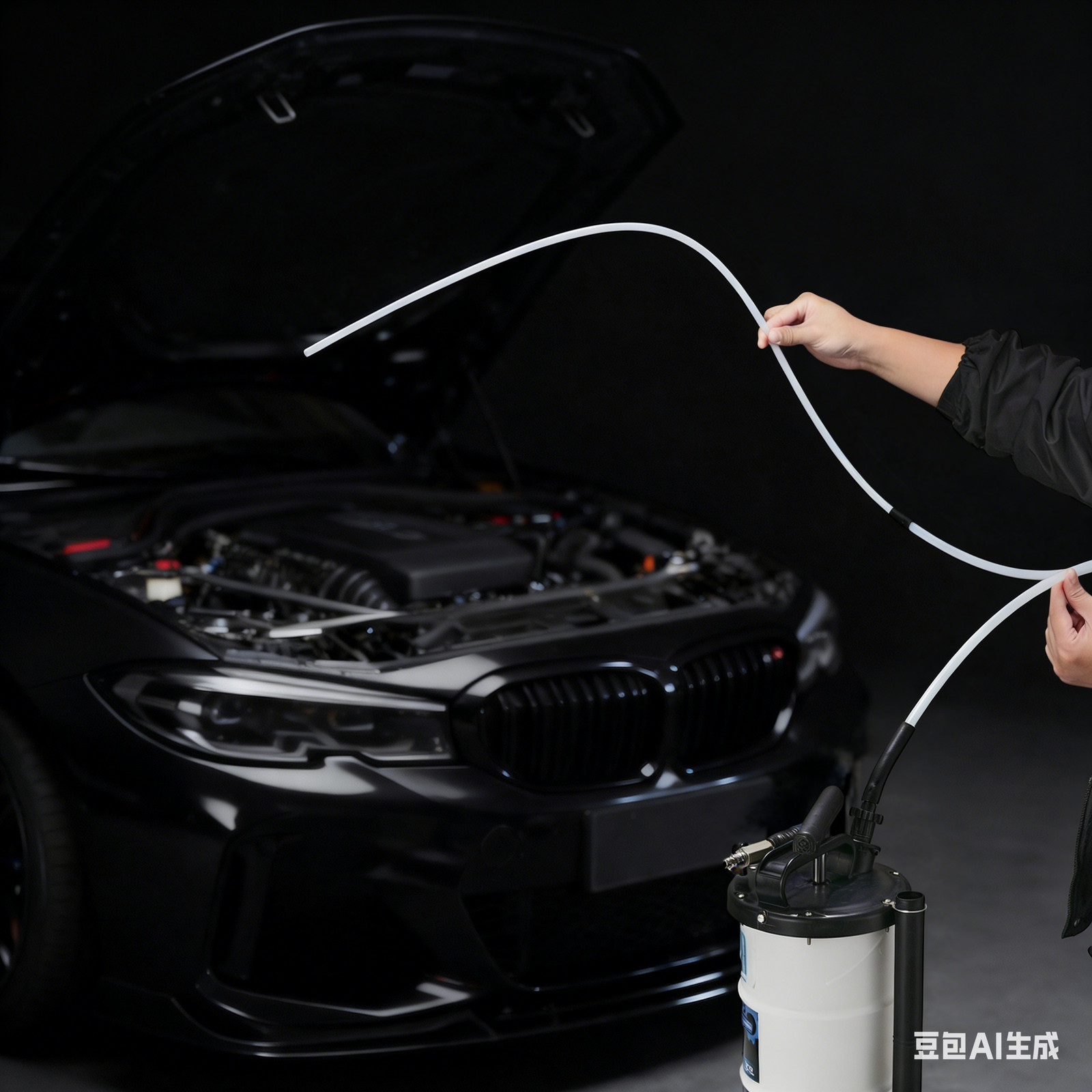 6.5L Oil Extractor Pump Pneumatic/Manual Oil Change Fluid Extractor Blue