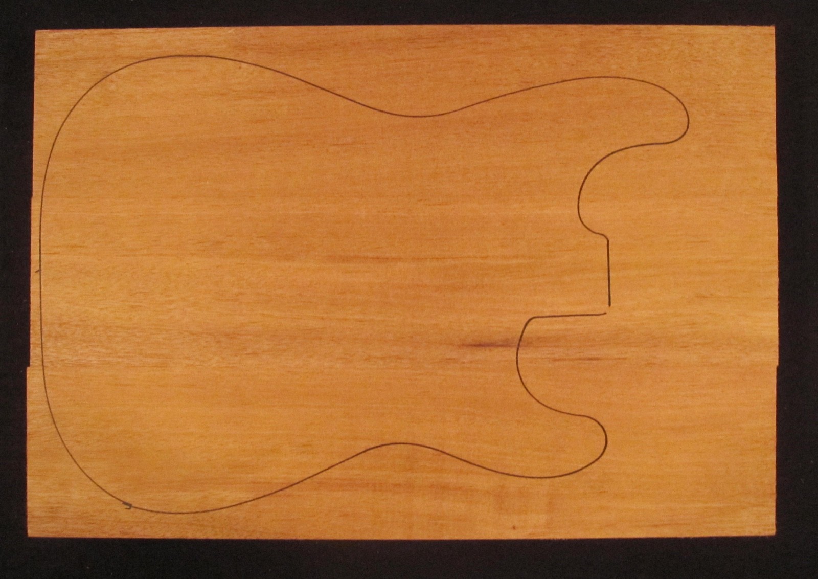 Guitar body blank, African Mahogany, 14" x 20"