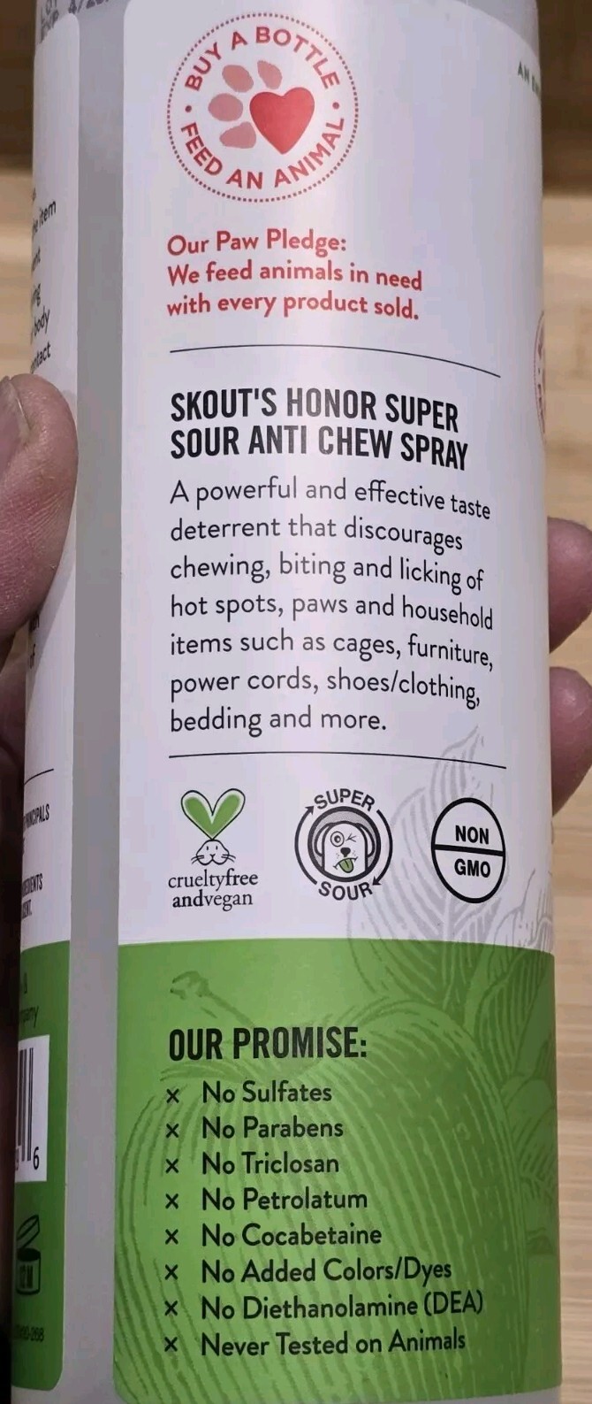 NEW Skout’s Honor super sour ANTI-CHEW spray 16 oz sour apple W Bitter Flavors