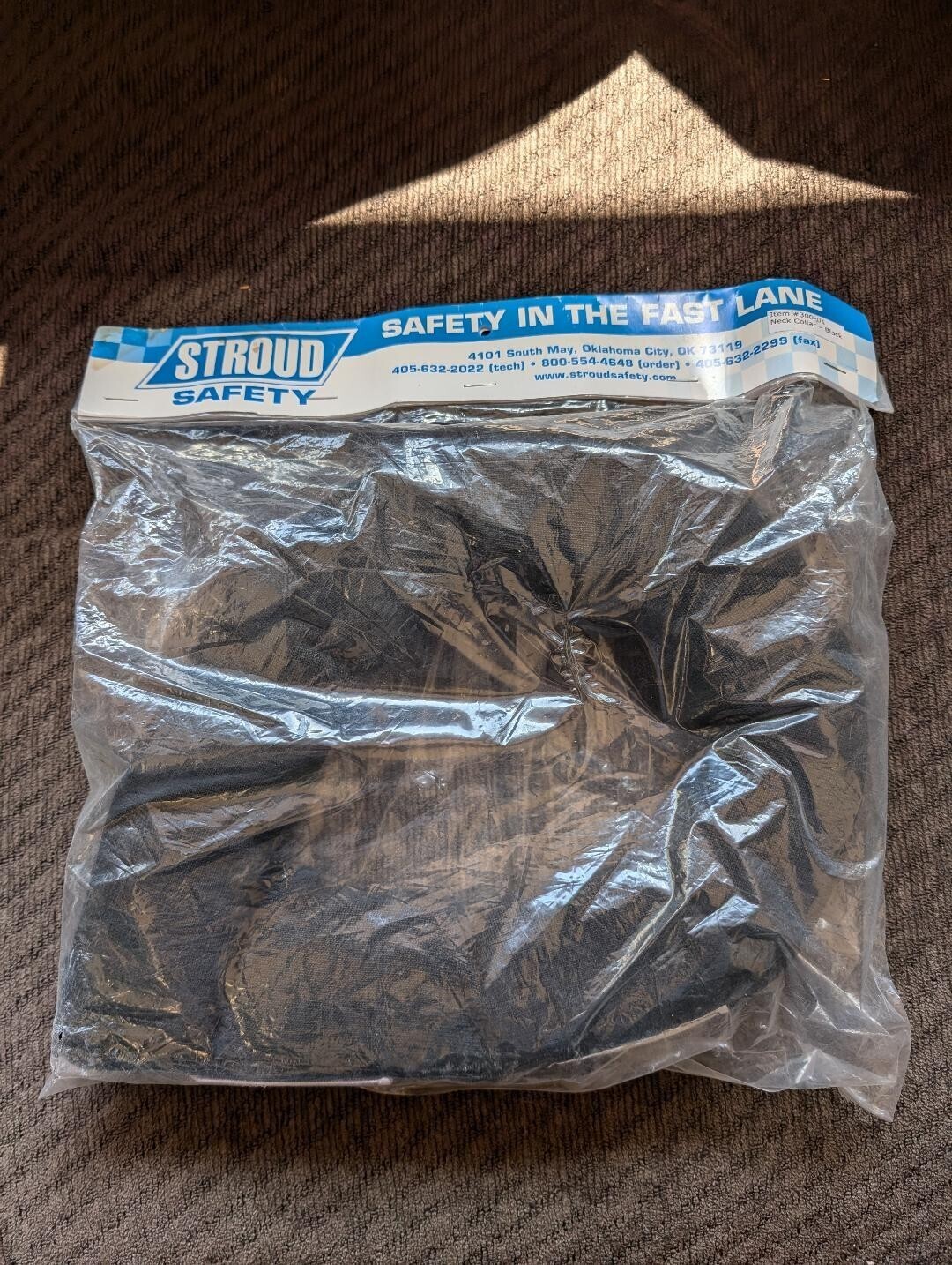 Stroud Safety 300-01 Neck Collar, 360 Degree, Black, SFI 3.3