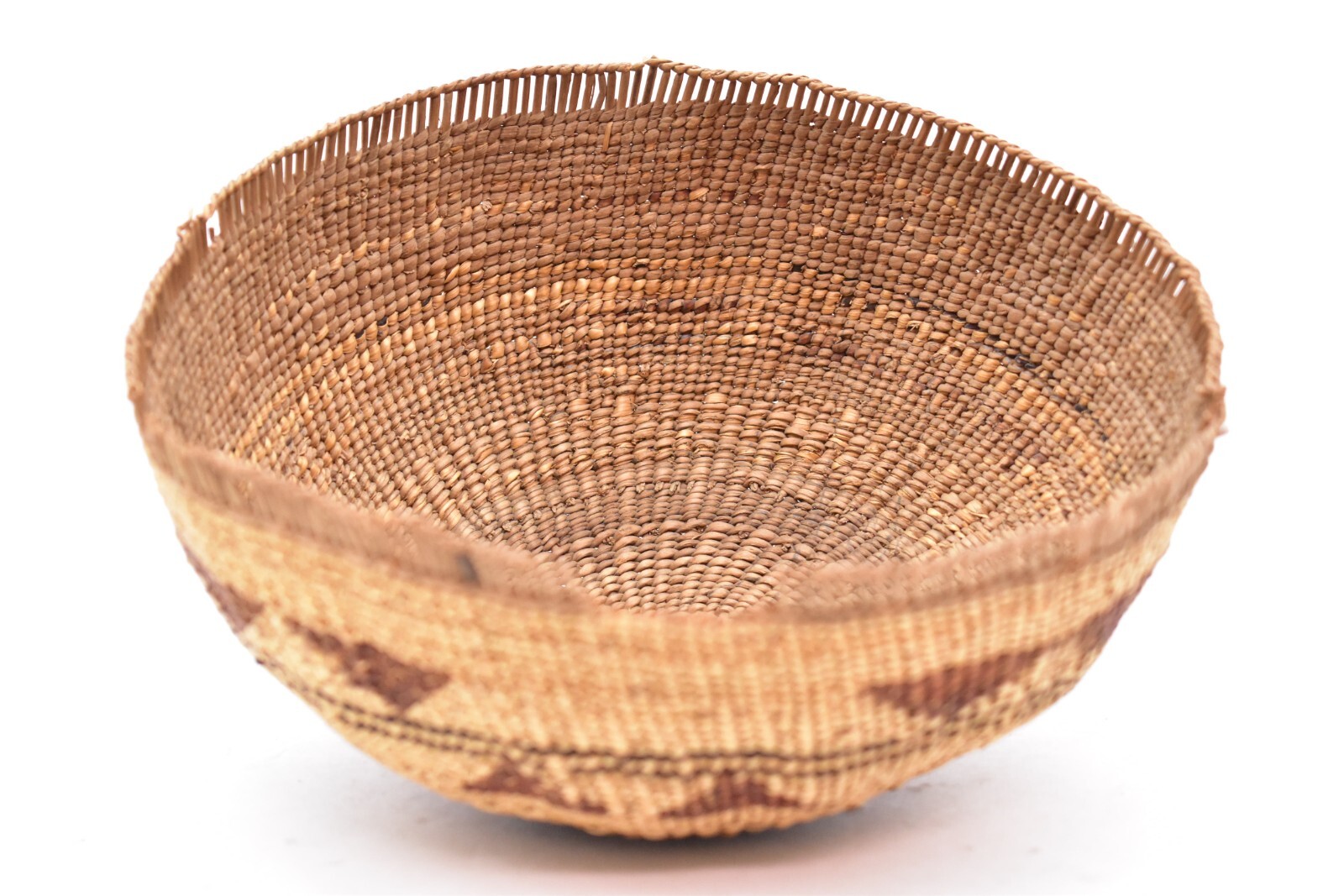 Antique Hupa Yurok NORTHERN California Native American Indian Basket 6.75" Bowl