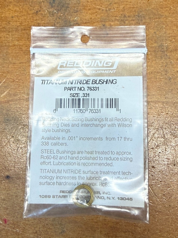 Redding Titanium Nitride Bushing
