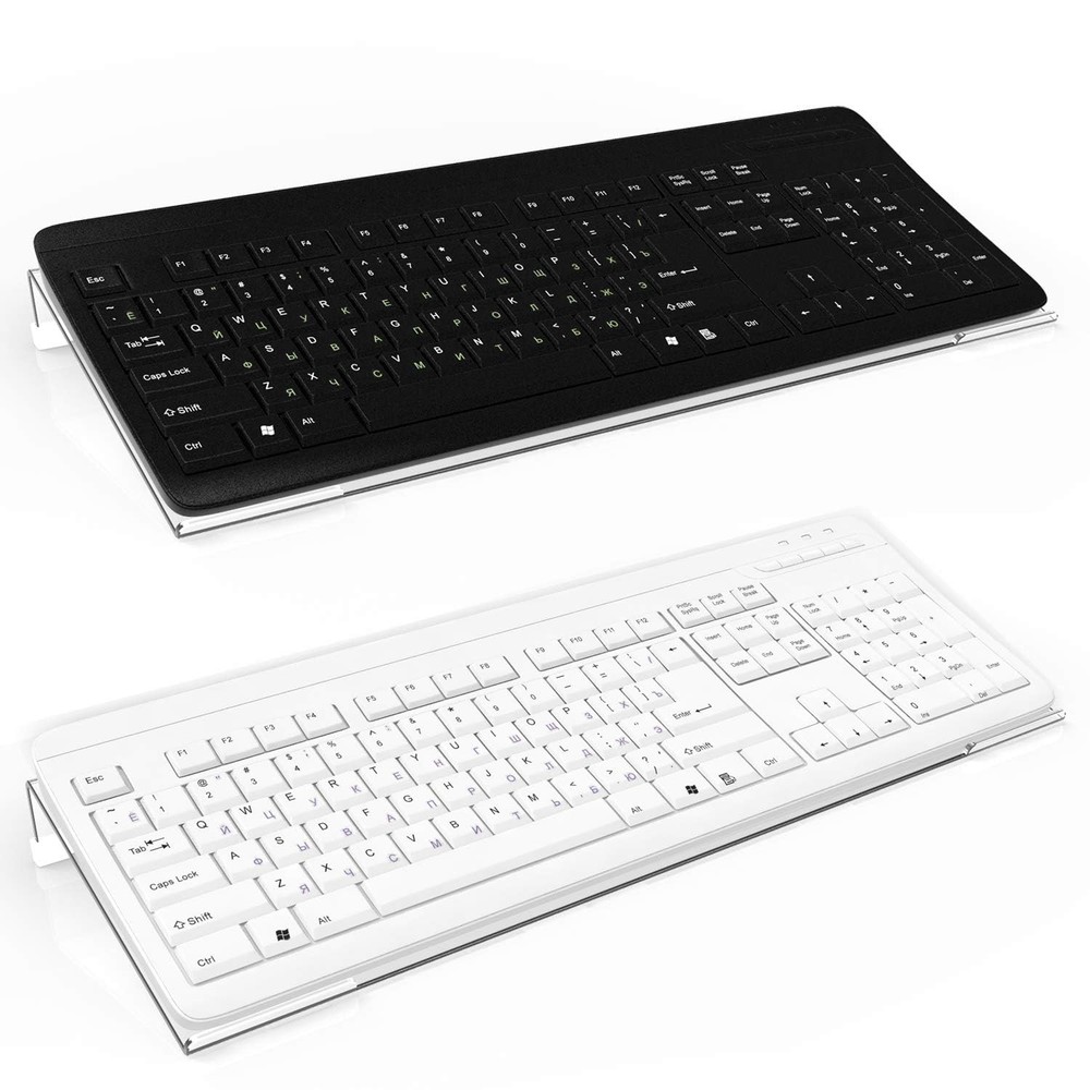 Clear Acrylic Tilted Computer Keyboard Holder for Easy Ergonomic Typing, Upgr...