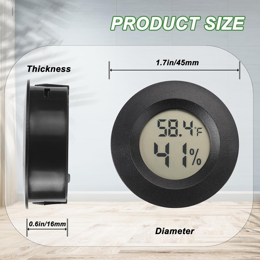 Mini Hygrometer Digital Thermometer Humidity Meter 6 Pack Hygrometer Thermometer