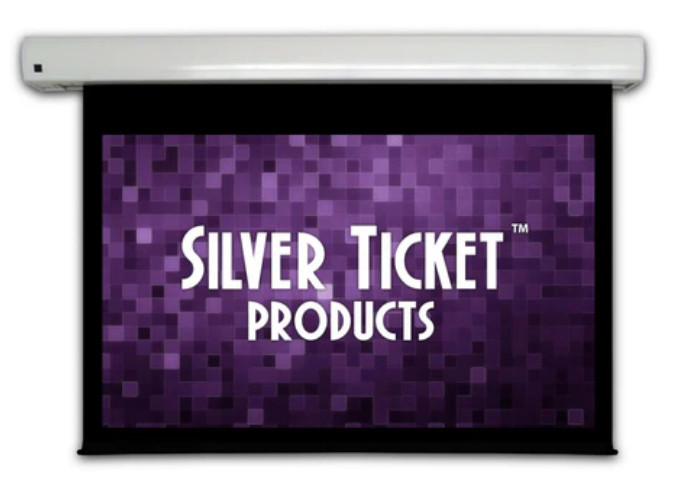 New Silver Ticket 92" Diagonal Wall/Ceiling-Mounted Electric Projector Screen