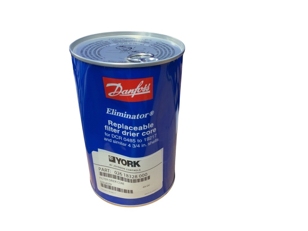 Danfoss Eliminator Replaceable Filter Drier Core 4-3/4” Shell YORK 026-18328-000