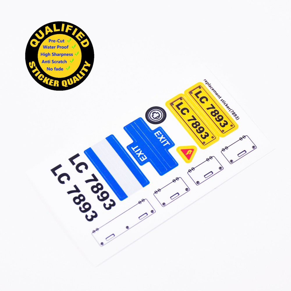 Replacement sticker for set 7893 Precut sticker