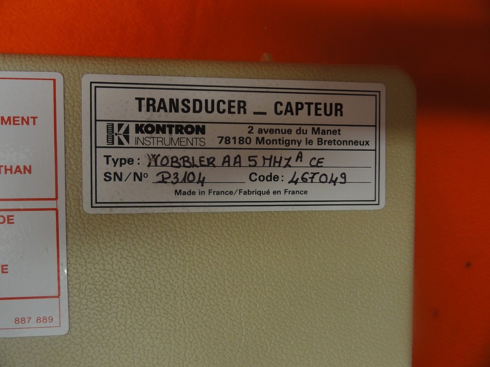 Kontron Instruments WOBBLER AA 5 MHz Annular Phased Array Transducer ~ 5887