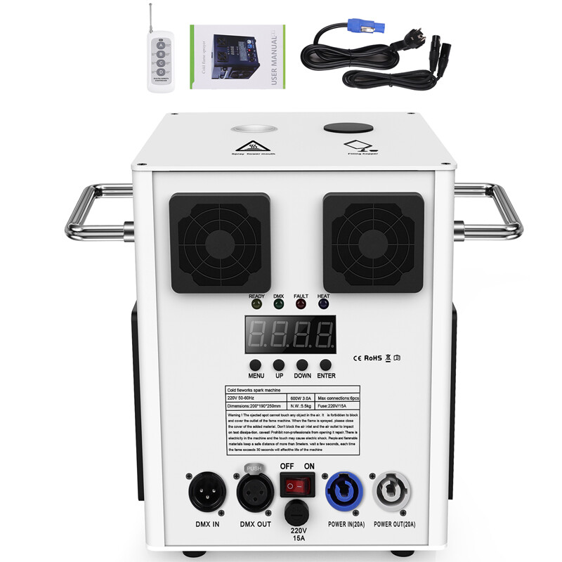 700W Cold Spark Machine DJ Party Stage Firework Show & Flight Case