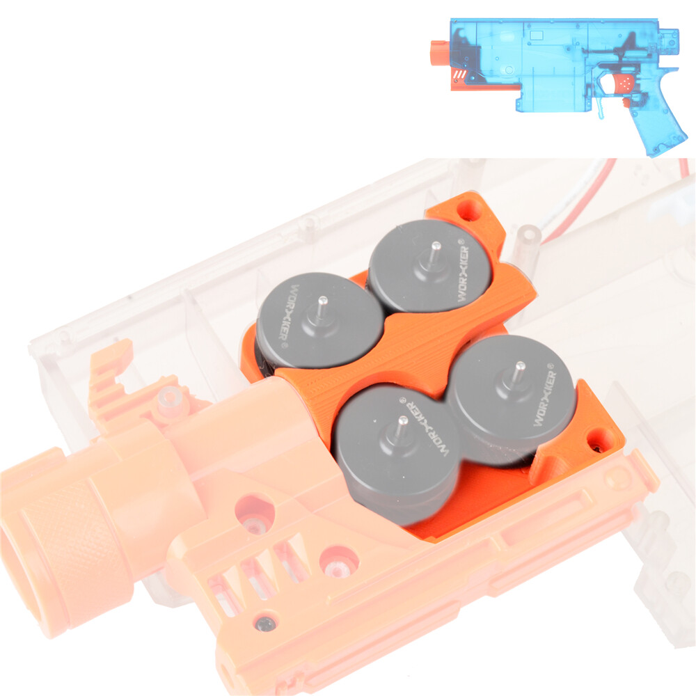 Workermod 4 Flywheels Cage Orange3D Print for Swordfish