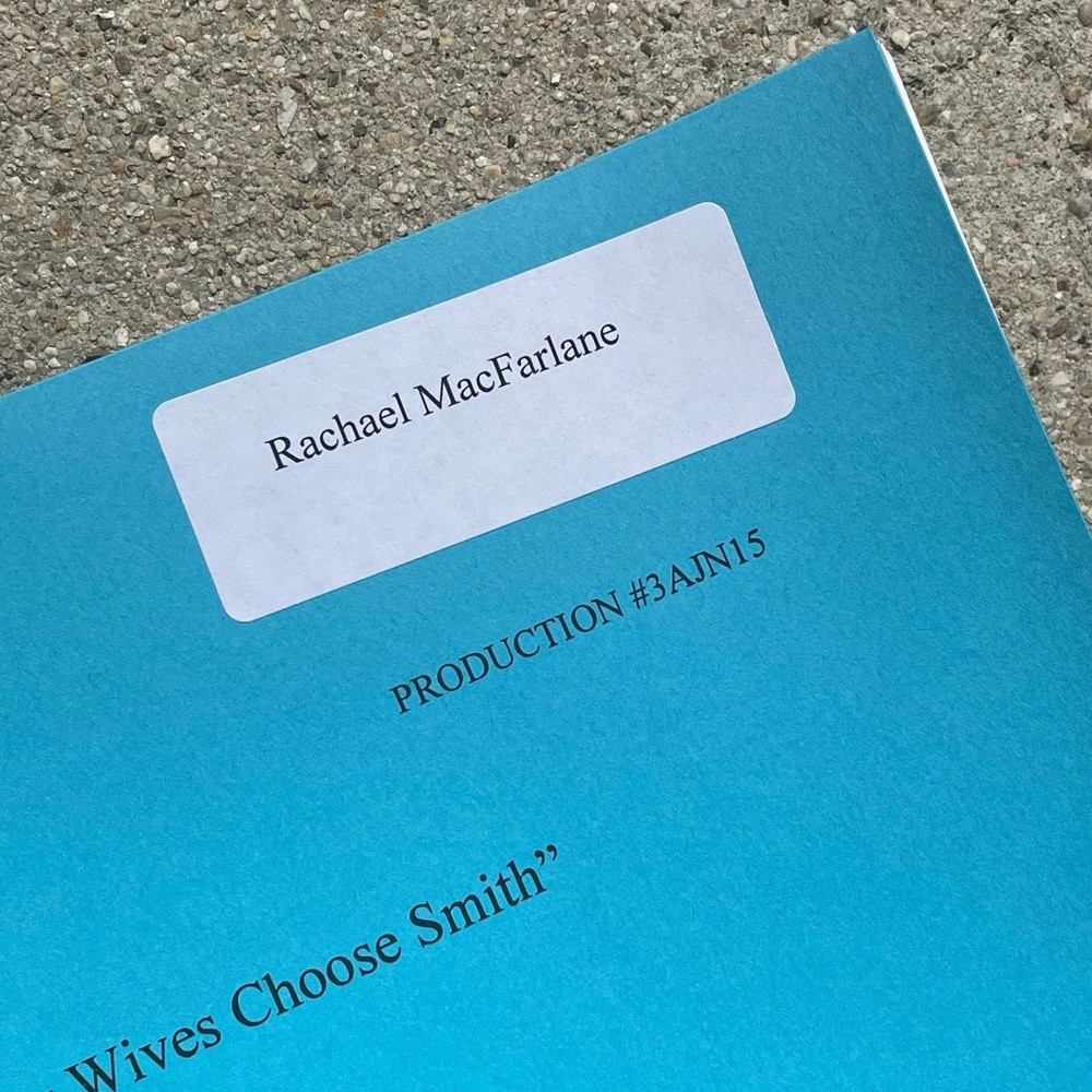 American Dad Rachael Macfarlane Hayley Smith Production Used Table Draft Script