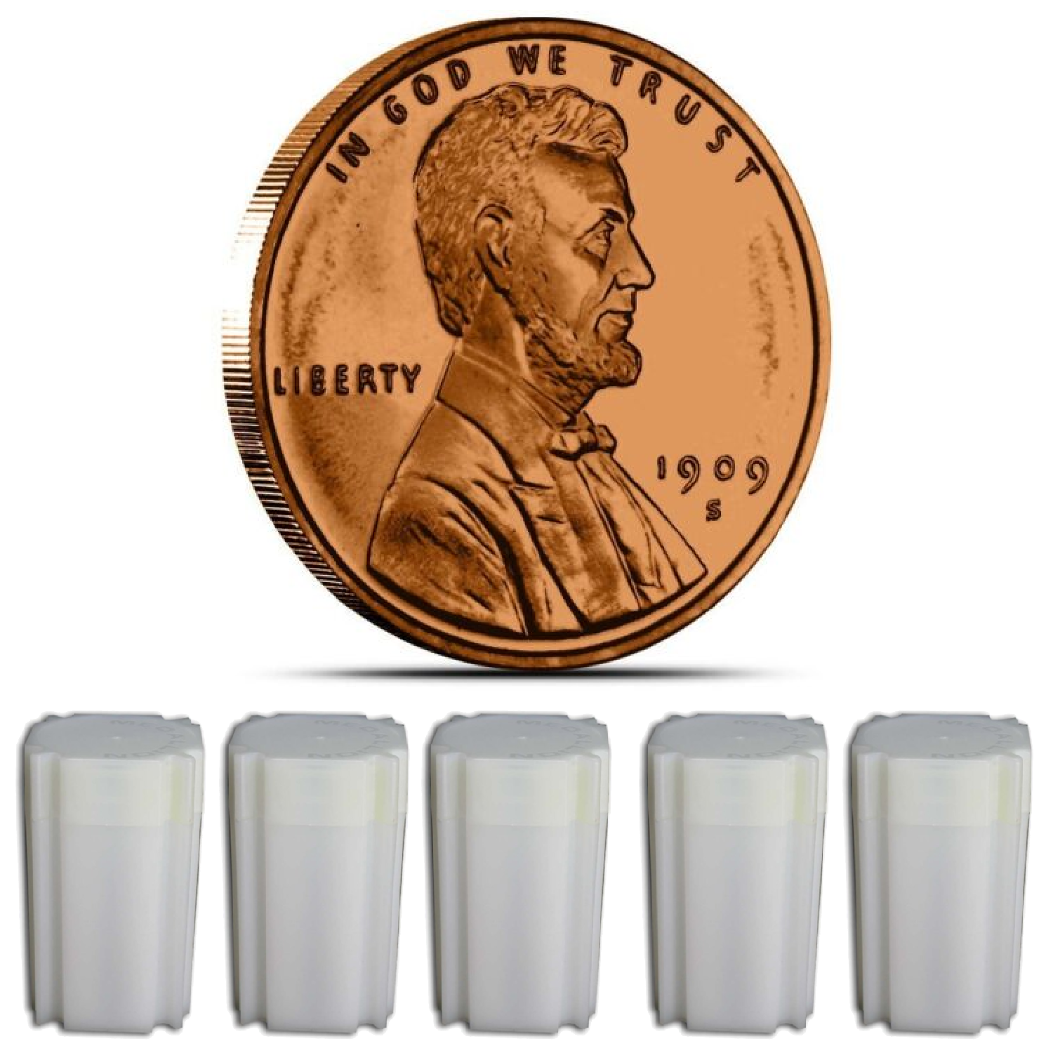 (100) LINCOLN WHEAT PENNY - 1 OZ COPPER ROUND - BULLION - LOT