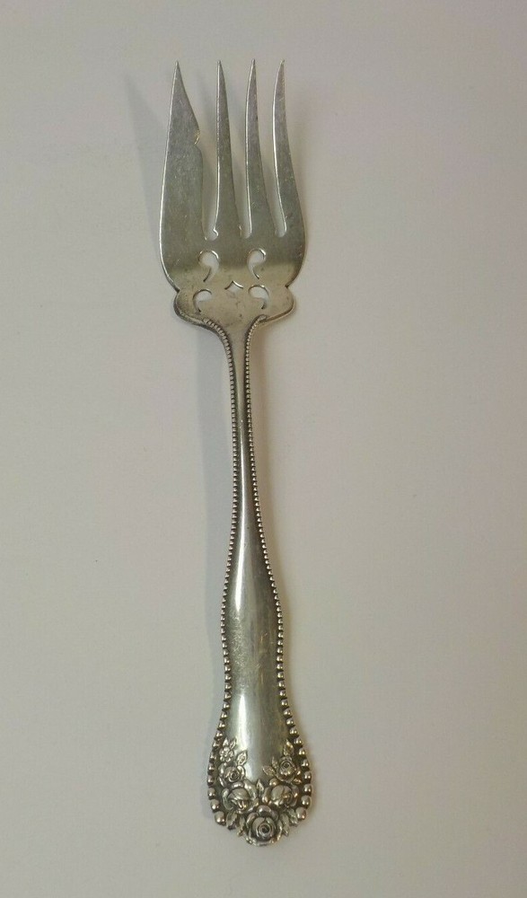 Gorham LANCASTER Sterling Silver 7.25" Cold Meat Fork, No Monograms