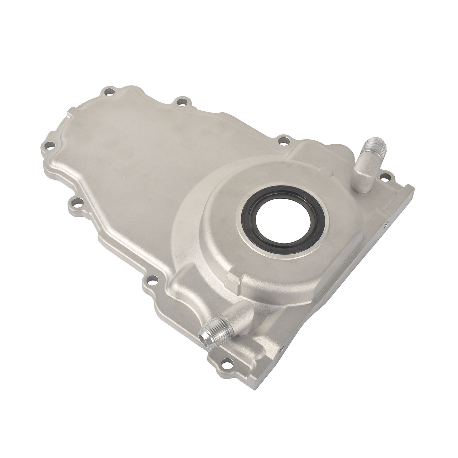 Timing Cover w/ 10AN Turbo Oil Drain Fitting For LS Gen 3 4.8L 5.3L 5.7L 6.0L