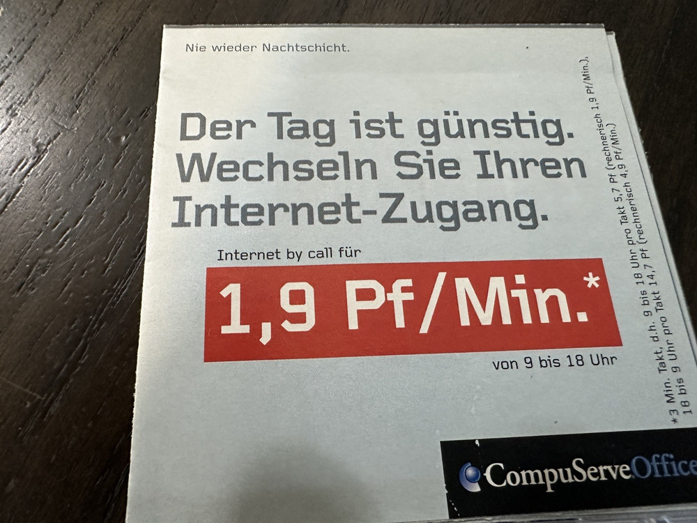 CompuServe 2000 GERMAN LANGUAGE PC Internet Software Vintage