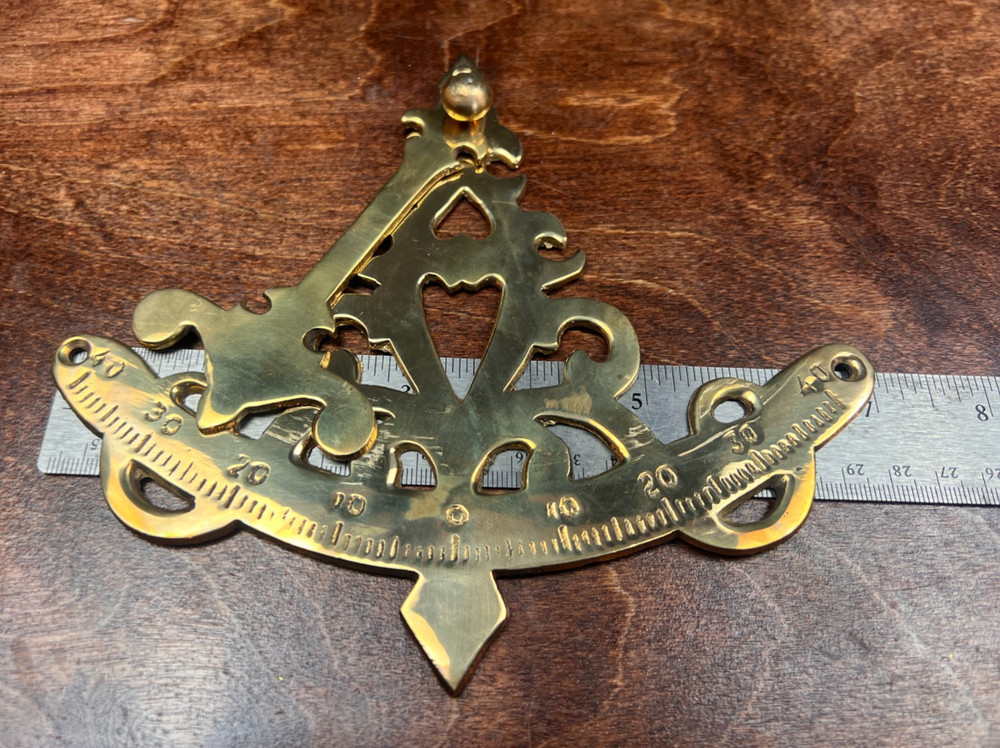 Vintage Mariners Solid Brass Nautical Clinometer 7"