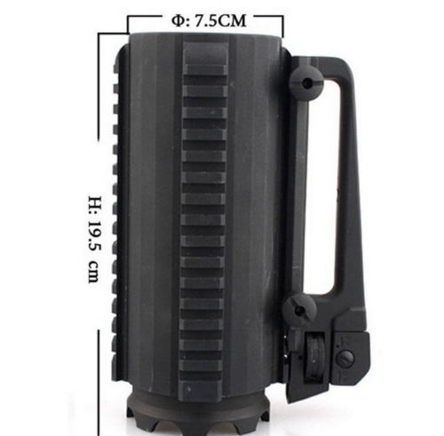 Black Tactical Battle Mug Detachable Carry Military Rail Mug Cup Hunting Kit New
