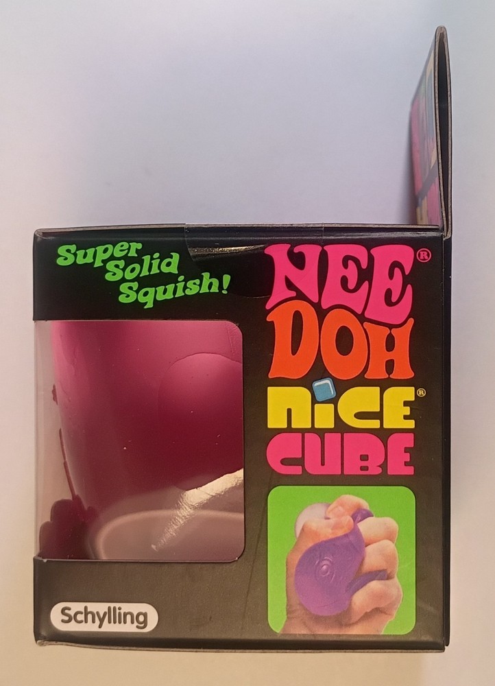 Nee Doh Needoh Nice Ice Cube Super Solid Squish Squishy Fidget Toy Pink In Pack