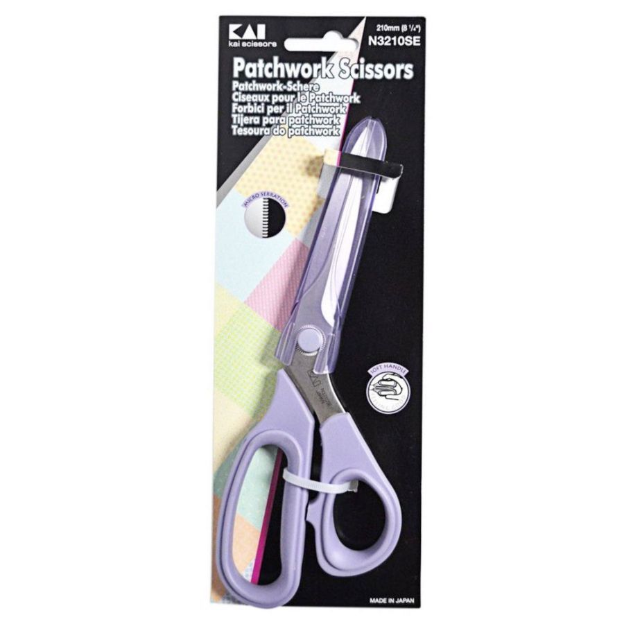 Kai N3210SE 8-1/4" Serrated Patchwork Scissors Shears