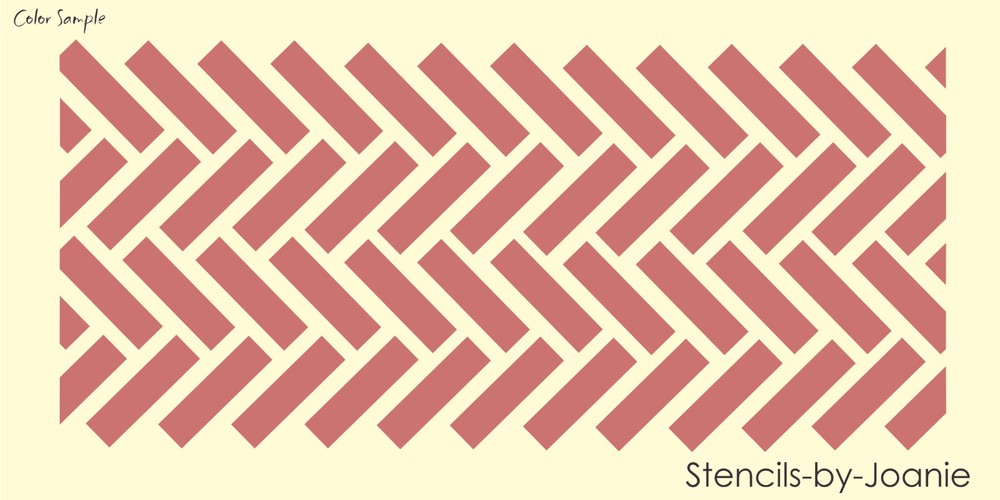 24" Stencil Herringbone Texture Brick Paver Celtic Weave Design Background DIY