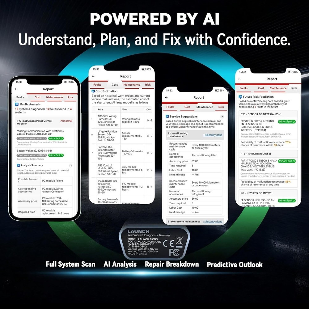 LAUNCH OBDII All System Bluetooth OBD2 Scanner Diagnostic Tool Code Reader*US*
