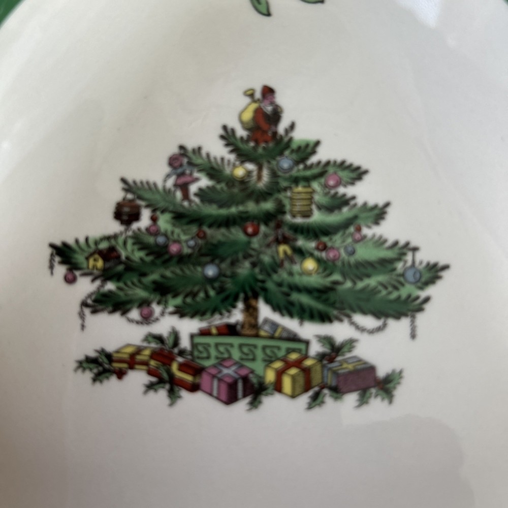 Spode Christmas Tree Triangular 5.5" x 5" Dish Made in England with Original Box