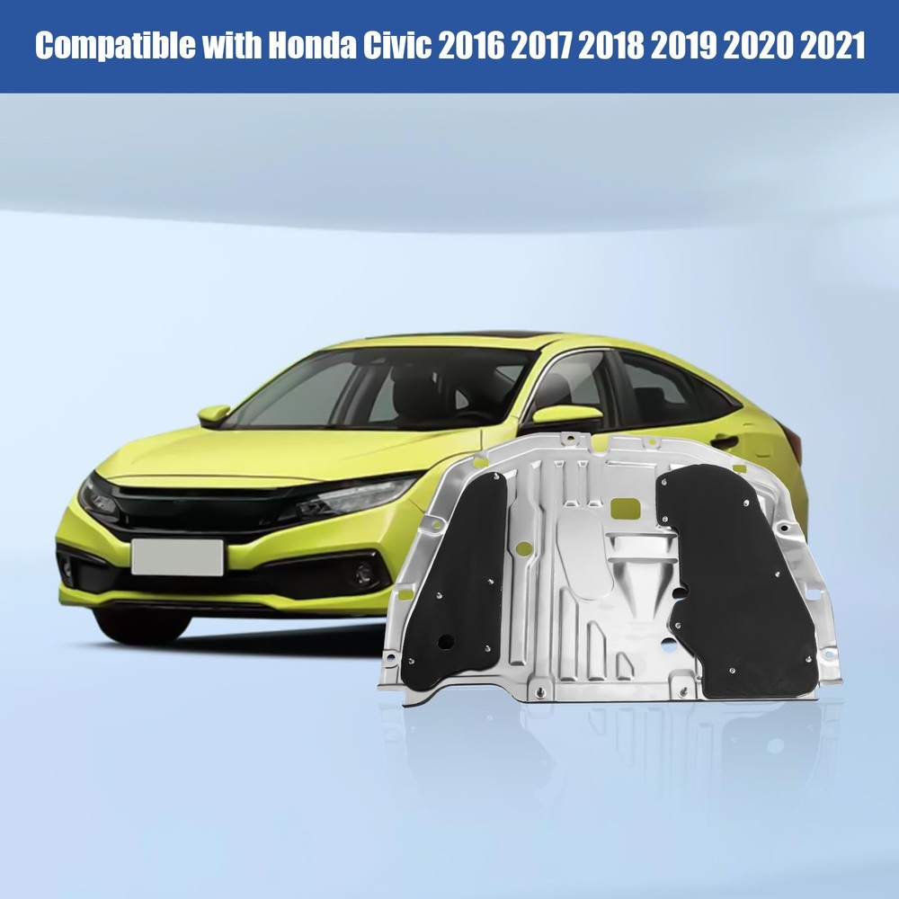 Engine Splash Shield Guard Compatible with Honda Civic 2016—2021, Engine Case...