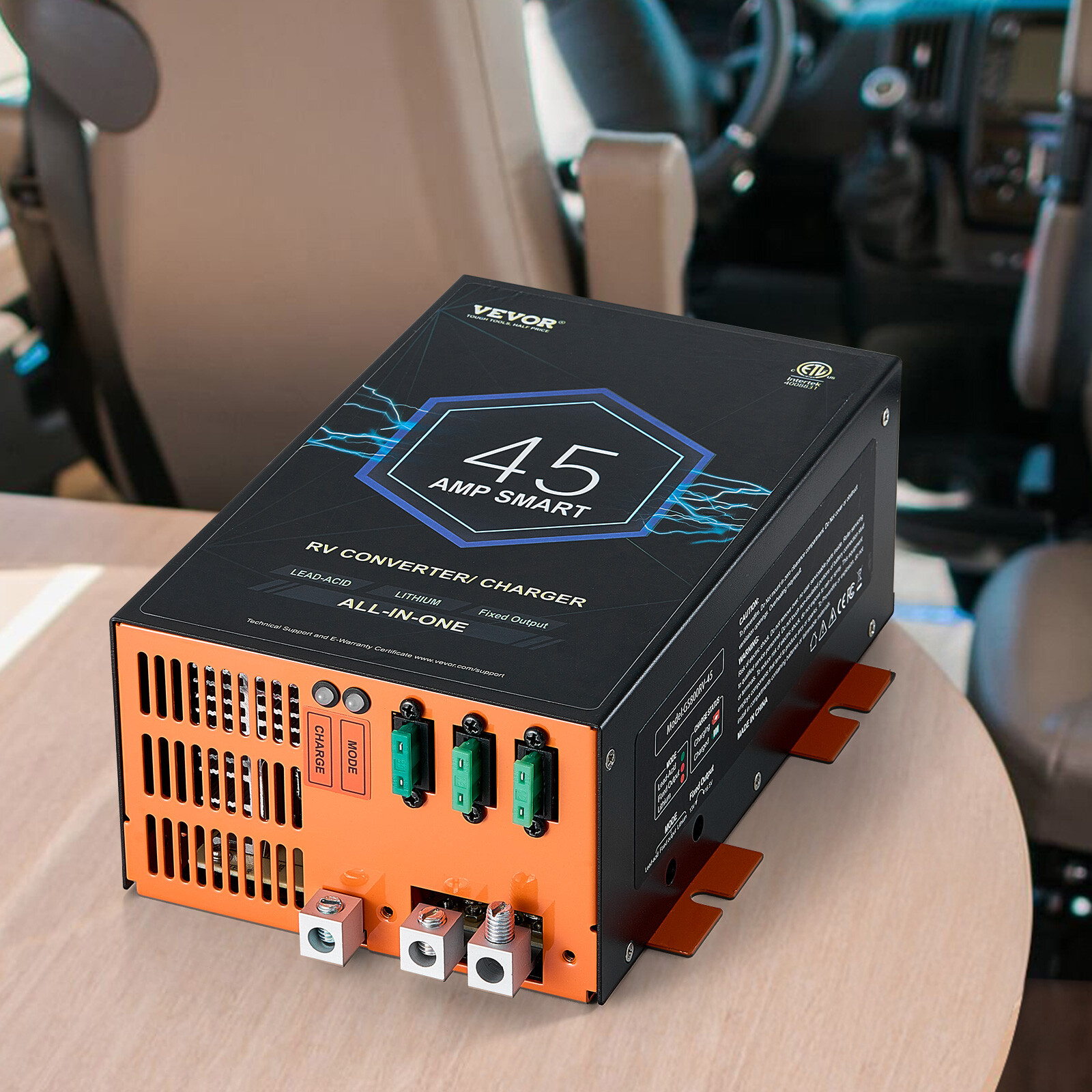 VEVOR RV Converter 45 Amp 110V AC to 12V DC RV Power Converter Battery Charger