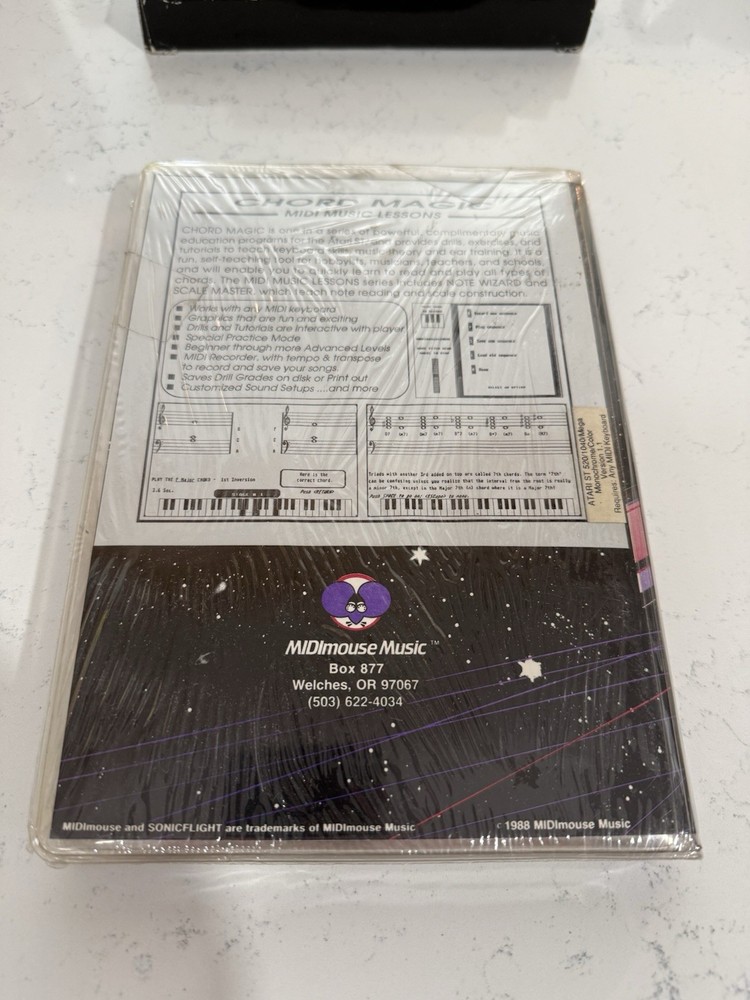 Atari ST Sealed Software Bundle Count And Add Chord Magic Midi Music Lessons NOS